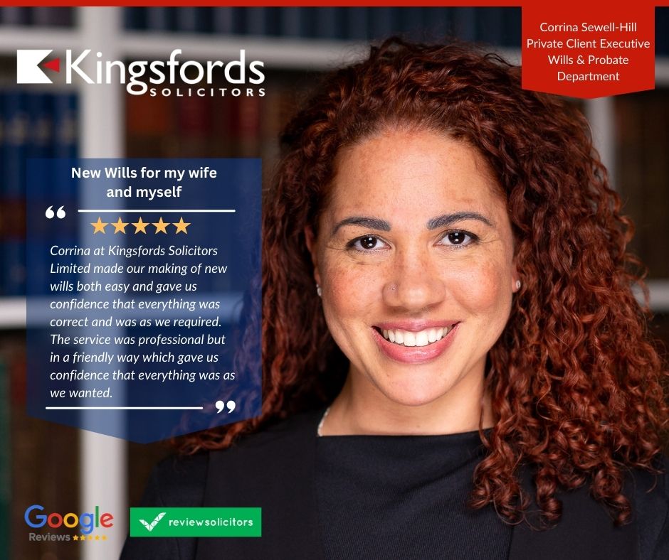 Kingsfords1880's tweet photo. We are delighted to share some fantastic 5 star reviews on Review Solicitors, recognising the excellent work of our Private Client team.

Special thanks to Corrina &amp; Michaela for their professionalism, care, and dedication to outstanding client service!

https://t.co/MMqH1lxzE6 https://t.co/r3km1ISa2b