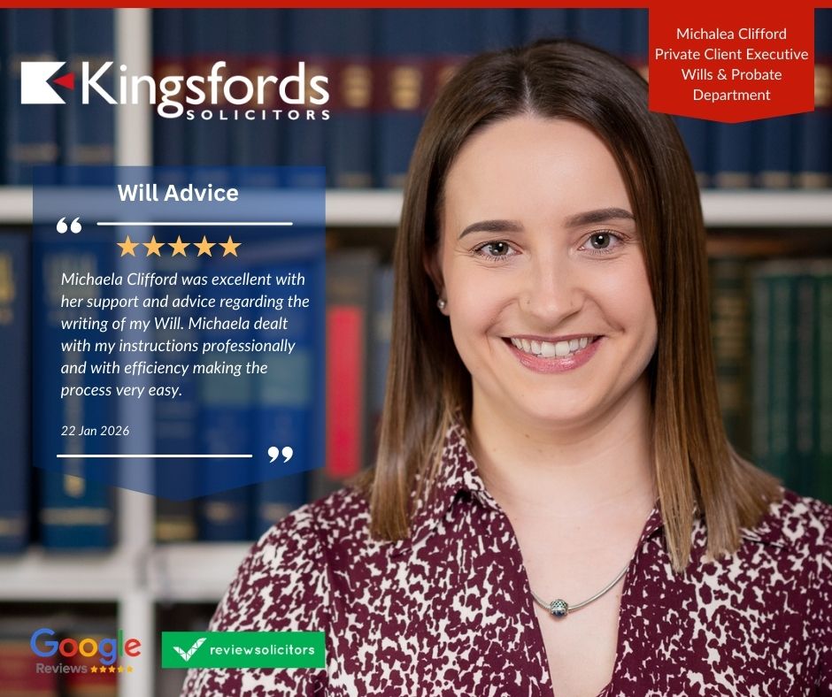 Kingsfords1880's tweet photo. We are delighted to share some fantastic 5 star reviews on Review Solicitors, recognising the excellent work of our Private Client team.

Special thanks to Corrina &amp; Michaela for their professionalism, care, and dedication to outstanding client service!

https://t.co/MMqH1lxzE6 https://t.co/r3km1ISa2b