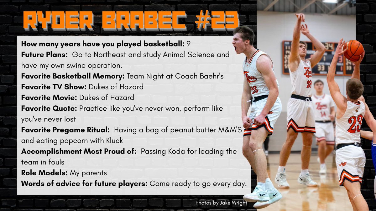 Senior week for Boys Basketball - <a href="/rBrabecShowpigs/">Ryder Brabec</a> - Ryder Brabec is first up! <a href="/NBCTigers/">NorthBendCentral</a> #tiger