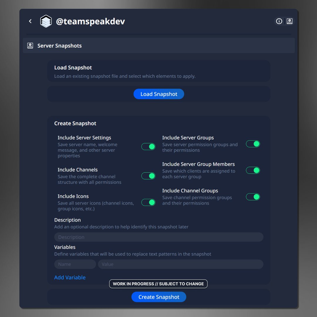 TeamSpeak Dev Updates tweet media