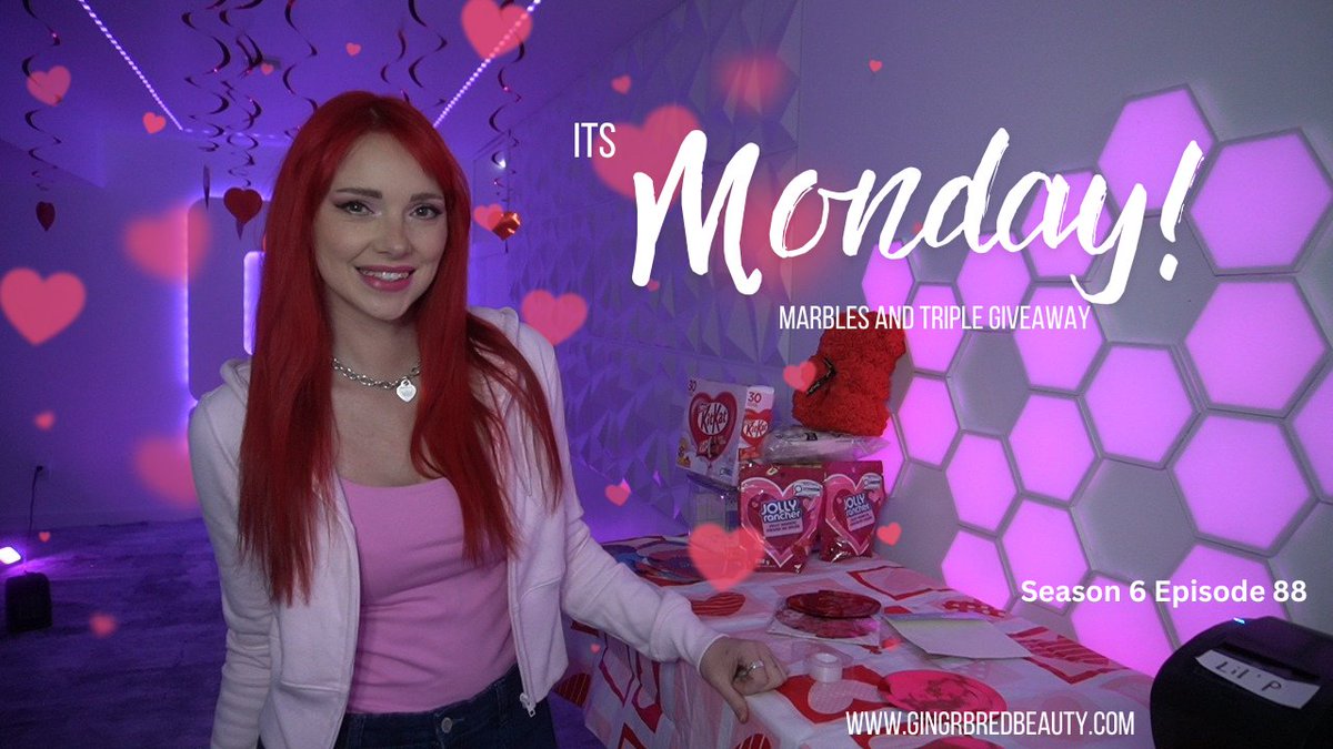 Its MONDAY and we are back in the #gspot for another week of our Valentines Event! (while supplies last) and we are rolling balls and doing out TRIPLE GIVEAWAY! Come hang out, tell me about your weekend, and see if you win! #live on #twitch in 15 twitch.tv/gingrbredbeauty!
#repost
