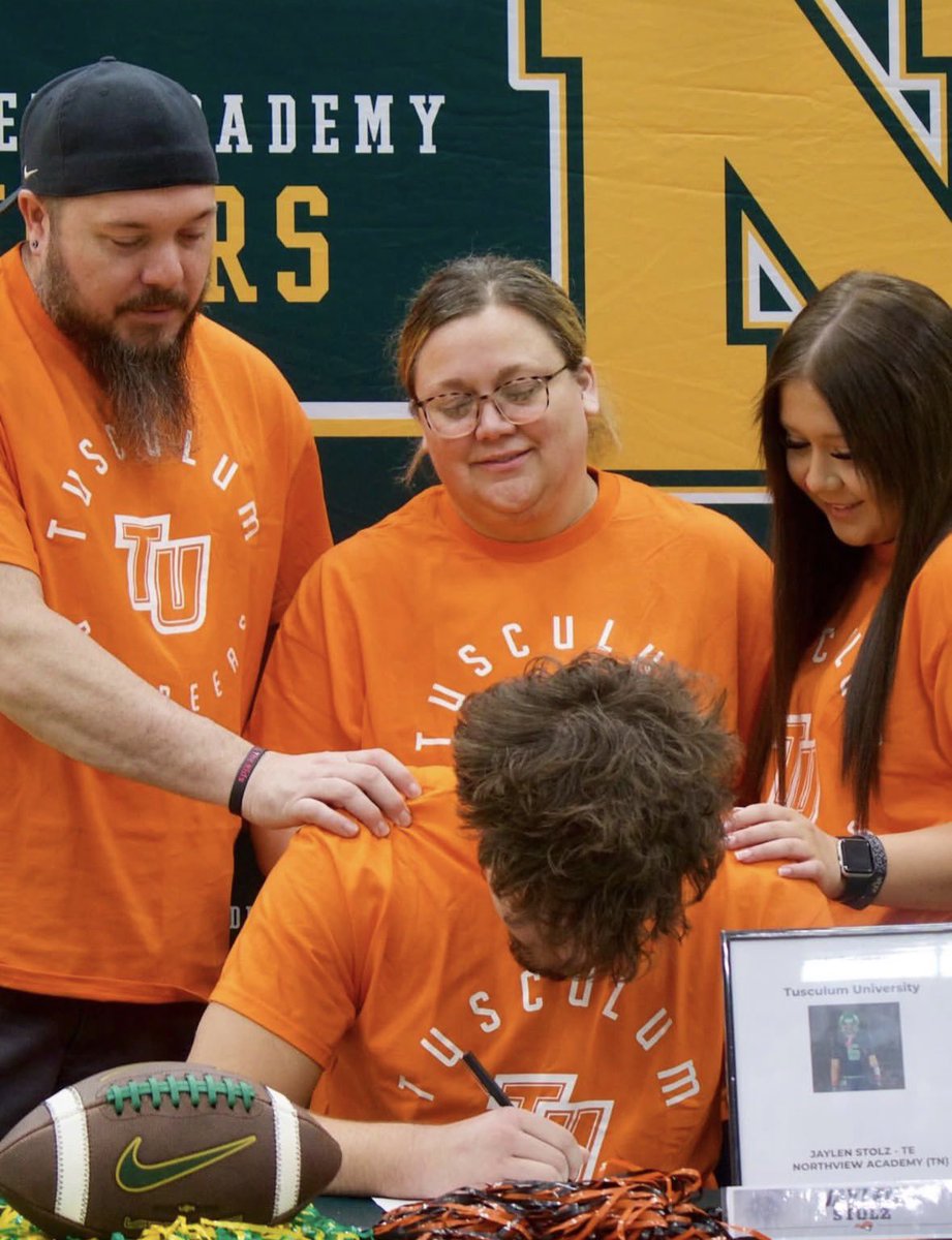 NACougarFB's tweet photo. Congratulations @jaylen_stolz on signing to play football for @TusculumFB !!  #NextLevel #WeAreNorthview https://t.co/tfDQPbPHkF