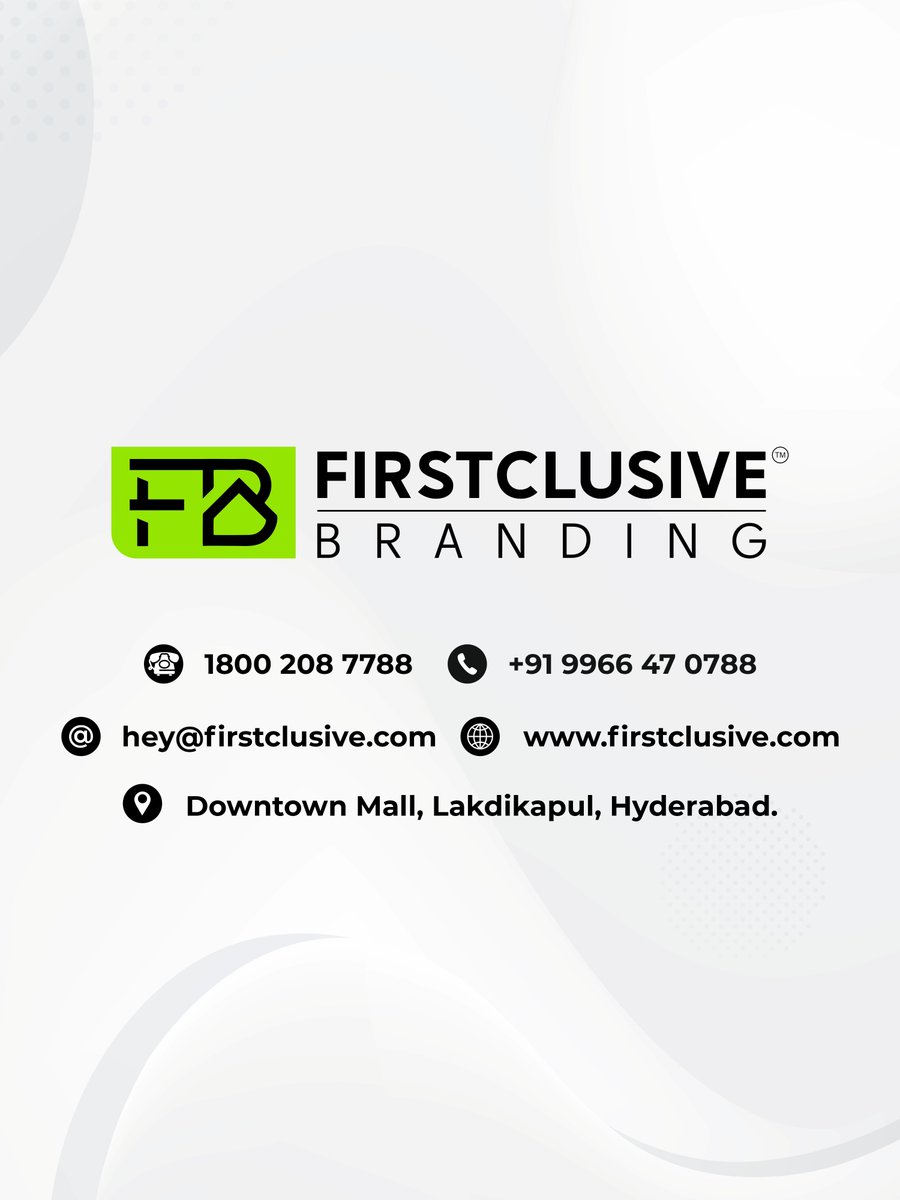 Firstclusive's tweet photo. FIRSTCLUSIVE - Branding, Marketing &amp; Websites.

📱 +91-9966470788
☎️ 1800 208 7788
✉️ hey@firstclusive.com
🌐 https://t.co/a44DdJVT0y
📍 Downtown Mall, Lakdikapul, Hyderabad.

#Firstclusive #Marketing #Branding #SuperBowl #SuperBowl2026 https://t.co/YgIDMwDMQN
