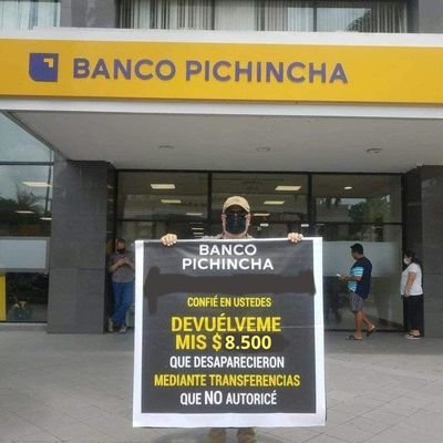 B_Suarez9's tweet photo. @EmergenciasEc @BancoPichincha No dejara de pasar hasta q el organismo competente ➡️ @superbancosEC 
Haga su TRABAJO y el encargado de turno no se el pana de los dueños 
Y las denuncias sean siempre desechadas 

Siempre hay denuncias contra el BANCO PICHINCHA y no pasa NADA
 NUNCA importa el CLIENTE https://t.co/dq1Vd2ghVC