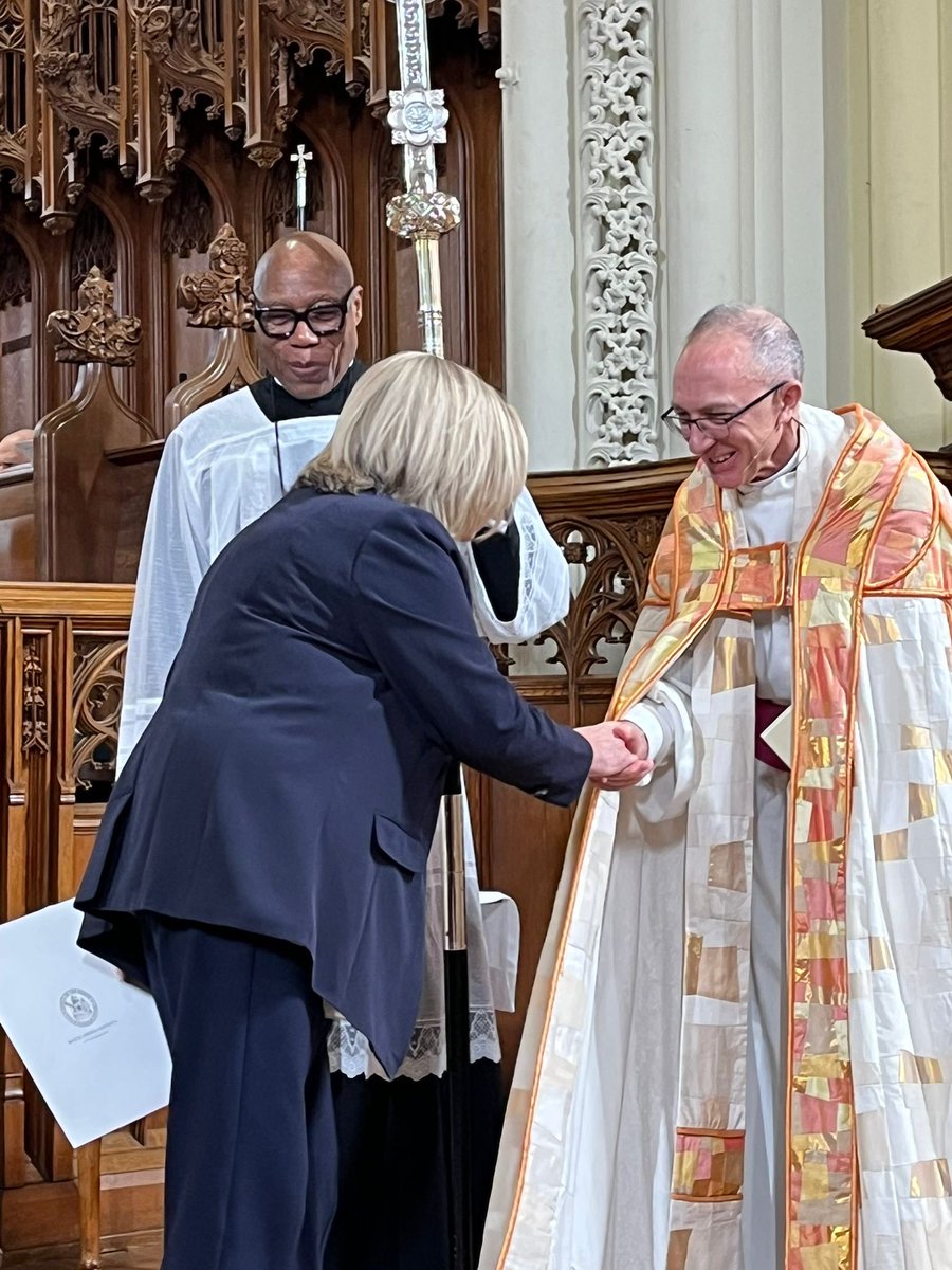 AndreaHorwath's tweet photo. #HamOnt Congratulations to Christ’s Church Cathedral on your 150th Anniversary.
 
It was an absolute privilege to be with you yesterday, alongside The Honourable Edith Dumont, to share the @cityofhamilton’s recognition with Bishop Susan Bell and Dean Tim Dobbin as you marked this remarkable milestone.
 
For 150 years, Christ’s Church Cathedral has been a spiritual anchor in downtown Hamilton, a place where faith meets service, leadership is grounded in compassion, and the doors have always remained open to the wider community. 

More than its history, the Cathedral’s enduring presence continues to bring people together in moments of joy, uncertainty, and change, reinforcing the values of dignity, inclusion, and responsibility that strengthen our city.
 
Congratulations on this extraordinary Anniversary, and thank you for 150 years of care, compassion, and service to Hamiltonians.