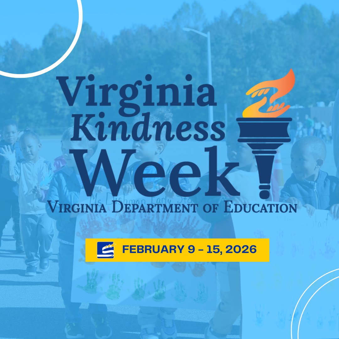 SufVAschools's tweet photo. Kindness is more than a moment—it’s a mindset 💙 During Virginia Kindness Week, Suffolk Public Schools is proud to celebrate the everyday acts of compassion, respect, and inclusion that make our schools strong. 
#VAKindnessWeek #SPSCreatesAchievers https://t.co/ih4hnKJhra