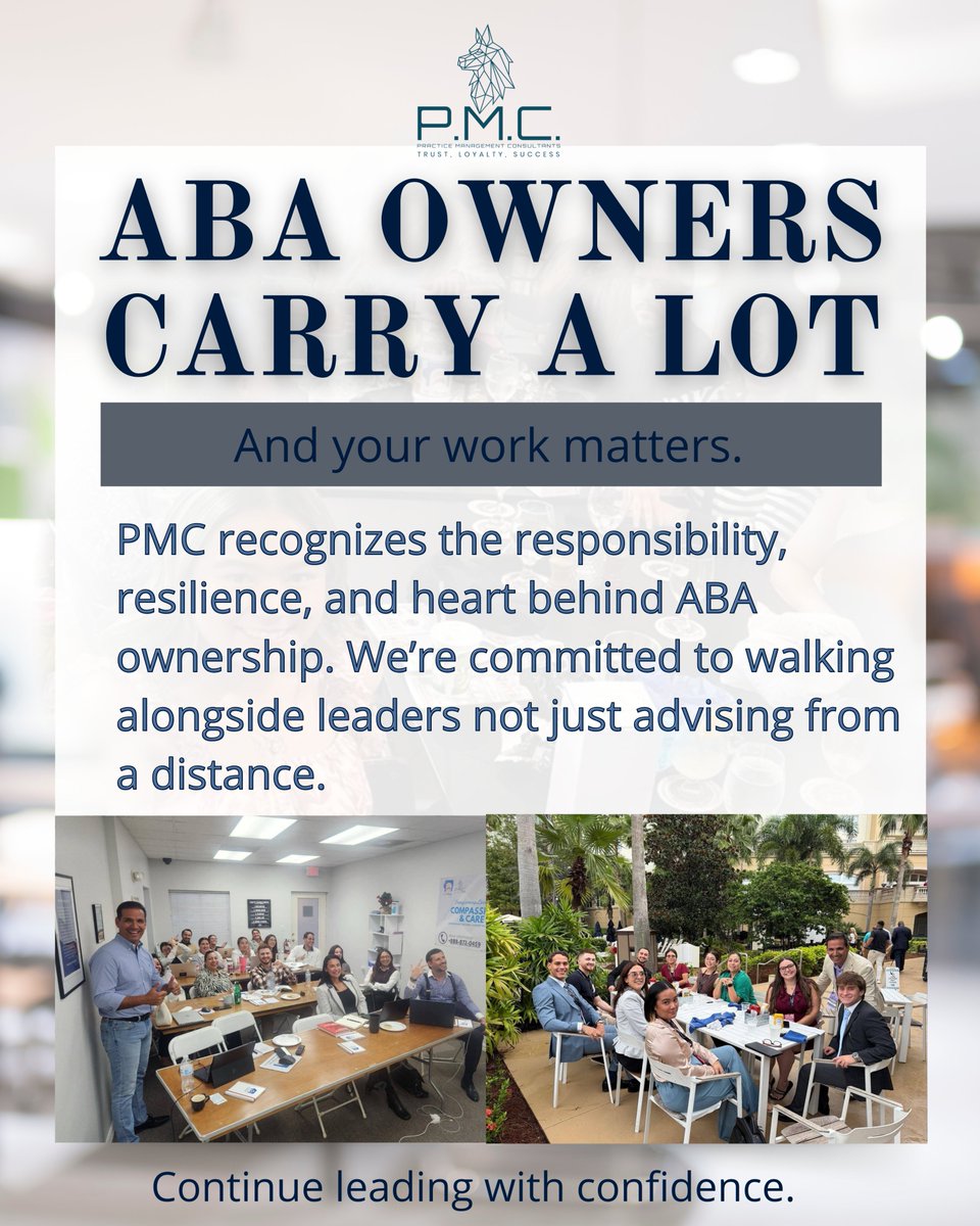 Practicemgmt7's tweet image. To every ABA owner your leadership shapes lives and communities.

#ABAOwners #LeadershipMatters #PMCCommunity