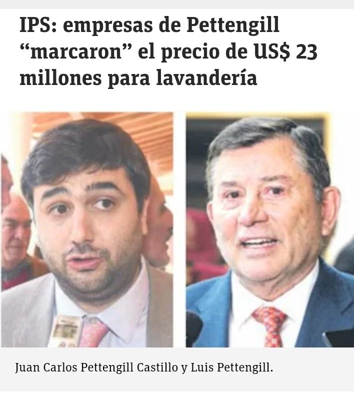 El Ing. Pettengil debe perder su investidura y que se vaya a su casa. Debe ser investigado por la justicia. 

Demasiata plata ya amasaron con el estado. Nada es suficiente para esta gente.

Están por todos lados. Son parte de la elite, la patria contratista qué succiona al estado