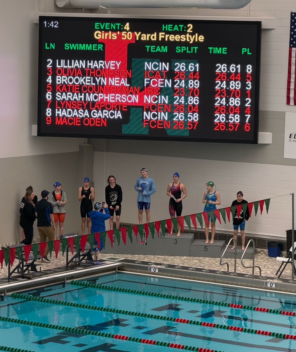 Congrats to Sectional Champion &amp; State Qualifier Katie Countryman 🏆
🥇 50 Free | 🥇 100 Free
New BCHS record + 2 Lawrence North pool records 💥
📍 IHSAA State Meet
Friday | 6:00 PM | IU Natatorium
Top 16 advance to Saturday finals (1:00 PM). 👏💙 
#GoTrojans