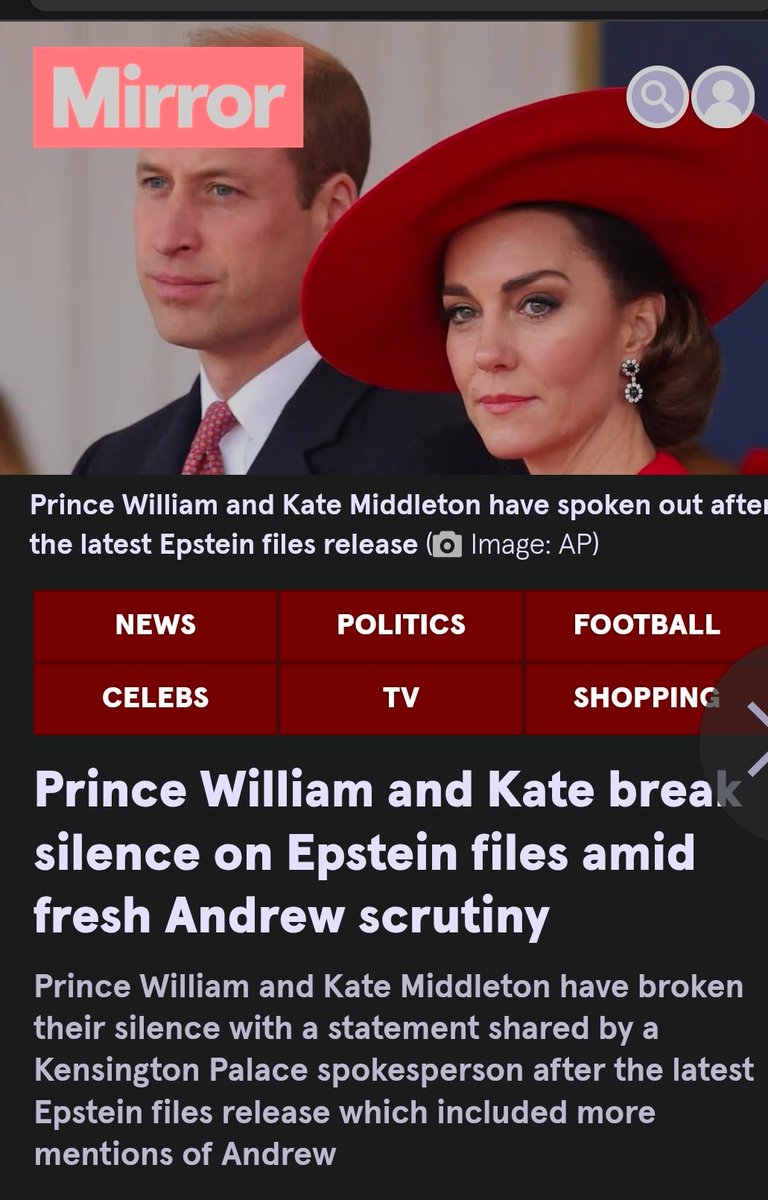 NSome1ne's tweet image. 🕳️
SUDDENLY THEY FEEL SYMPATHY FOR THE VICTIMS.

Two of the pedophile protectors #PrinceWilliam and #Kate are scared,

From the Article:
They have been left 
“deeply concerned” and wanted to share their sympathies with the victims.🙄

YEARSSSS TOO LATE