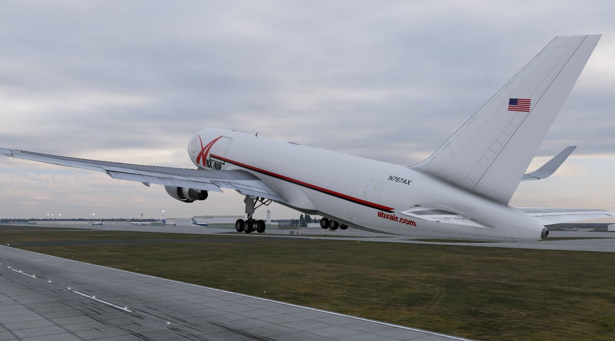 FlightFactor's tweet photo. ABX Air 767-SF (N767AX)
Departing Wilmington Airpark 🛫
Going strong for over four decades!
First flight: 1983 🗓️ | Freighter conversion: 2003 🔧
Included in our 767 Extended Package 📦 https://t.co/3H0rp5jNxC