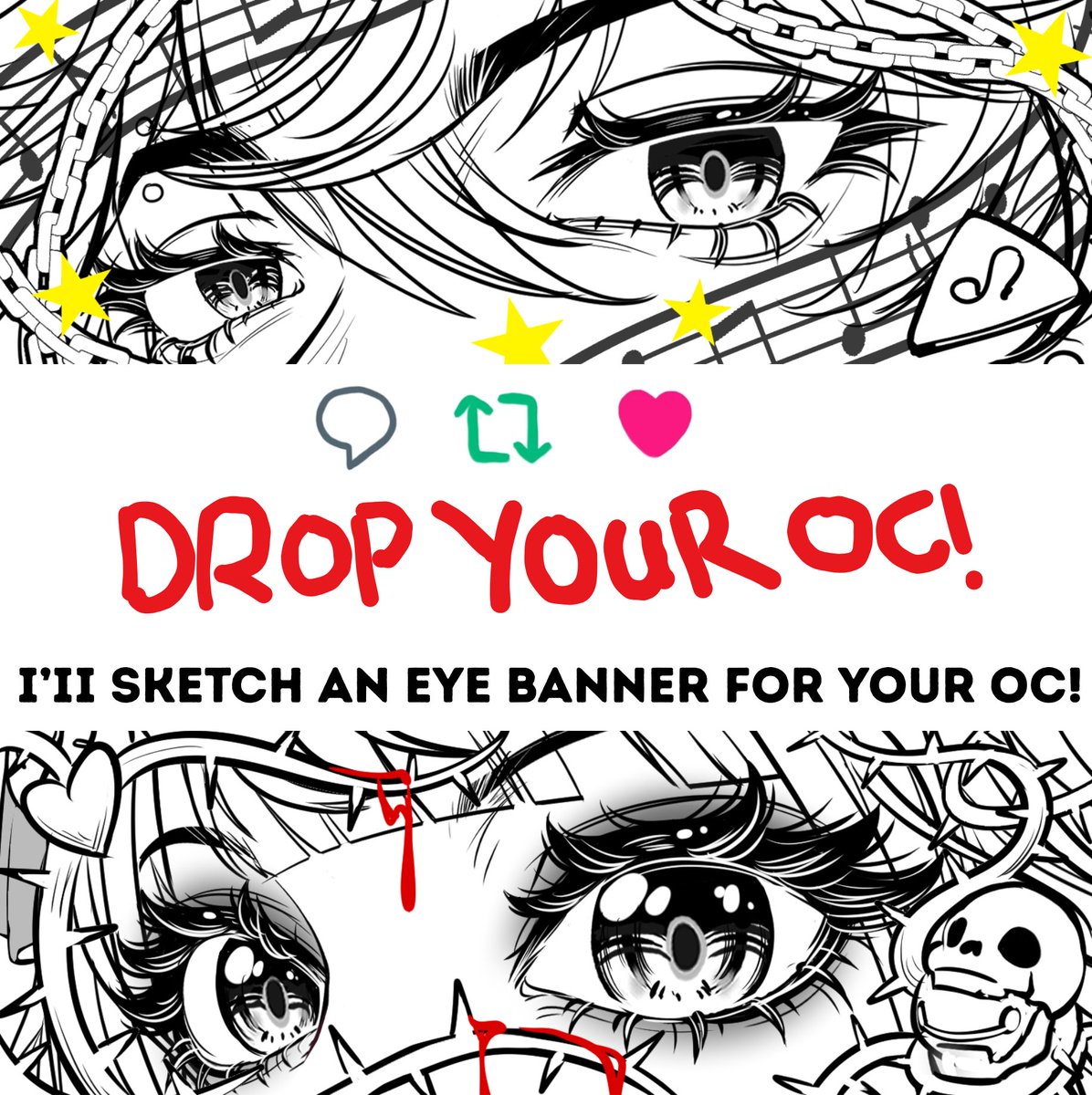 Heeyyy!! Who wants a cute new eye banner?💖

I’ll choose 1 lucky vtuber, so share your OC here✨
#artmoots #ArtistOnTwitter #VGenArtist