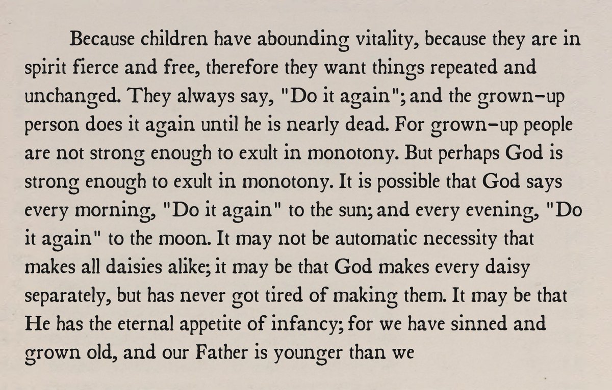 G.K. Chesterton on the repetition of God