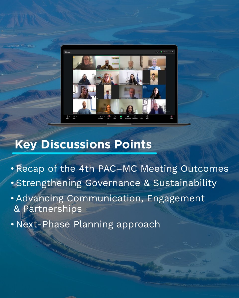 Two months after Beirut gathering, our experts from across the region come together for the 17th Managing Committee Meeting, taking decisions on governance, partnerships, and the road ahead.
Swipe to learn more on our key discussion points.
#BluePeaceME #WaterDiplomacy