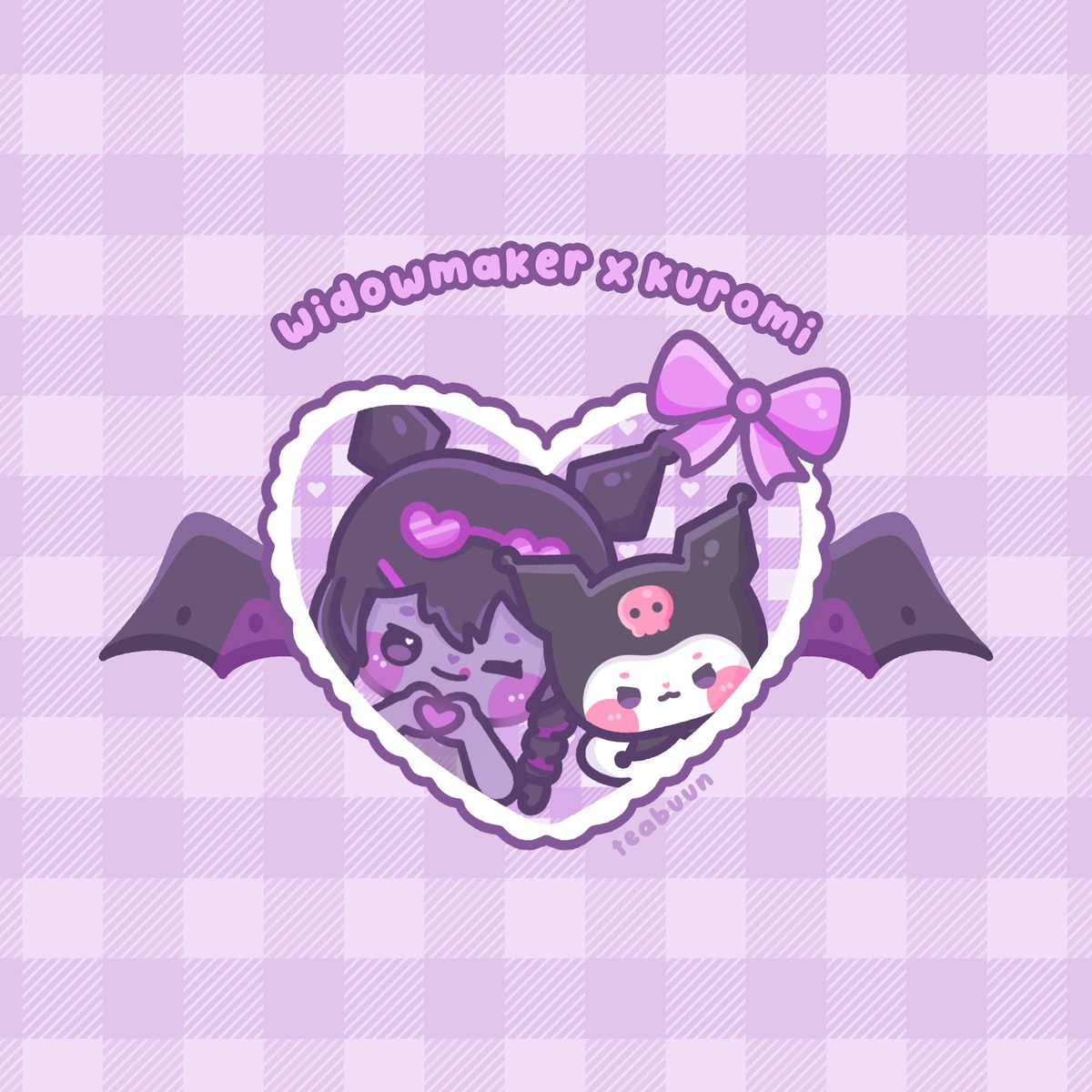 teabuun's tweet image. 💜 widowmaker x kuromi 😈🕸️ 

#overwatch #sanrio