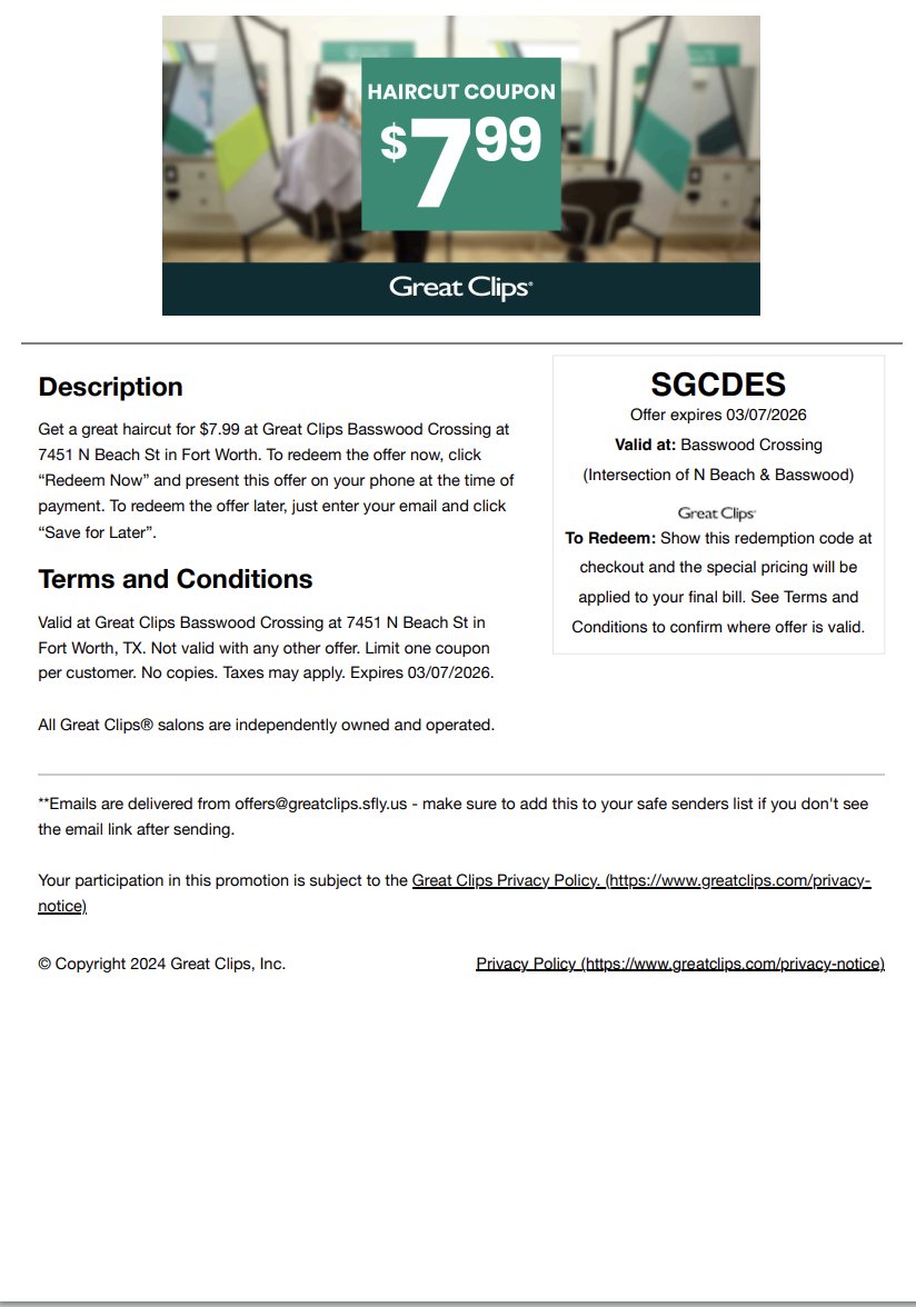 {April 2026} $9.99 + $8.99 Great Clips Coupons tweet media