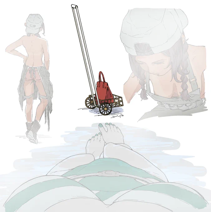 肉欲のことは一旦置いといてギギがケネスに運ばせてたちぃちゃいバッグ載せたキャリーについて考えたい