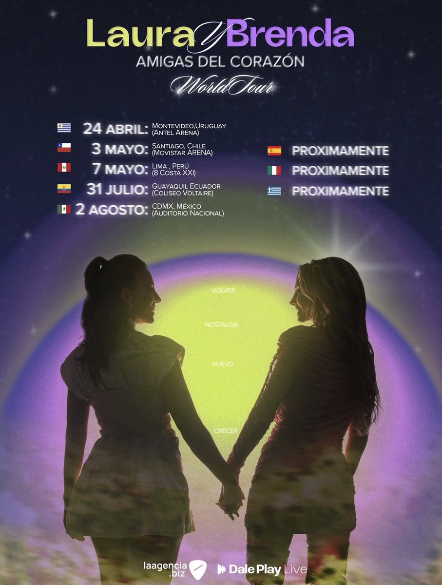 🎫 Laura Esquivel y Brenda Asnicar anunciaron su gira mundial, “AMIGAS DEL CORAZÓN”