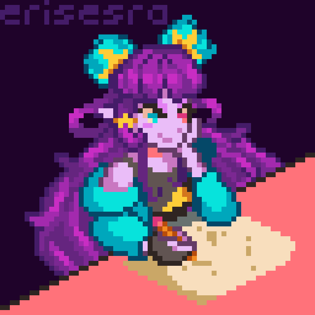 I've been released from my cold and 3am inspiration hit! Figured I'd doodle a new #pixelart profile⭐