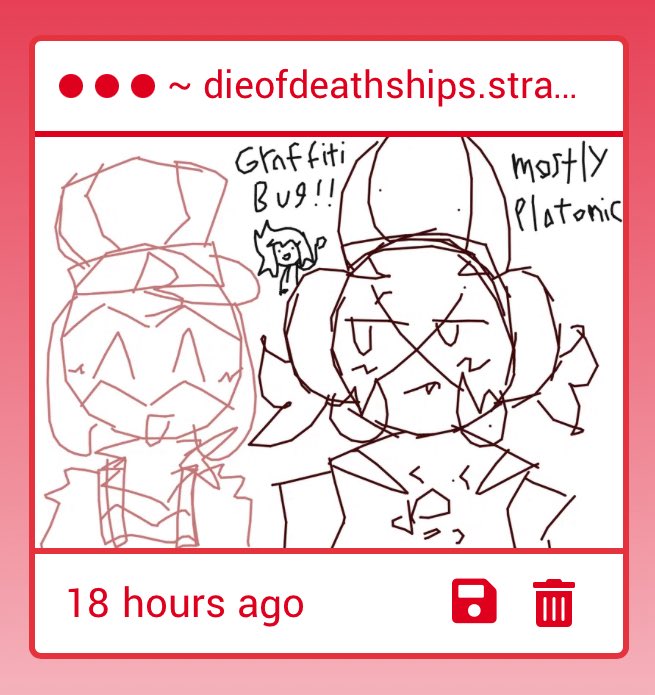 TimelyDoDships's tweet image. mainly Platonic #graffitibug #eggdroid #bugdroid 

ehehe i love when platonic ships are mentioned its rare