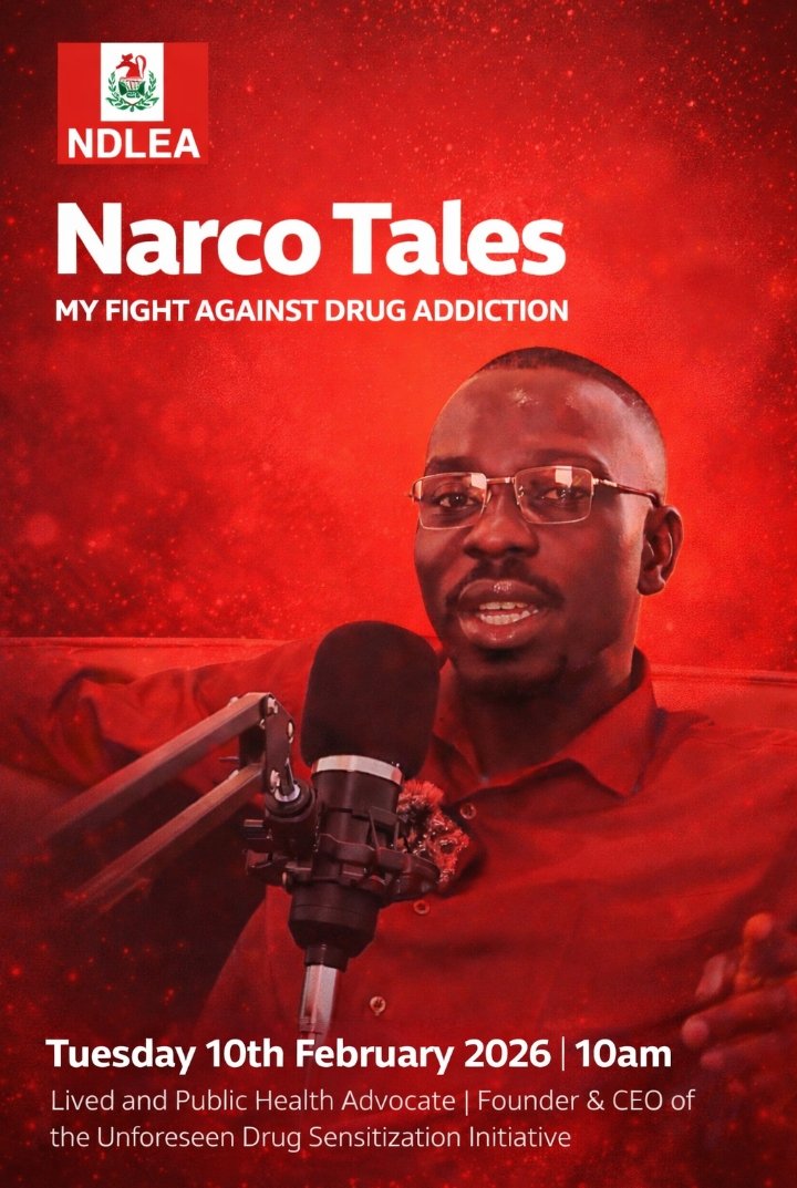 godwin47816's tweet photo. From addiction to advocacy. From survival to purpose. 🔥
I’m honored to be speaking on Narco Tales (NDLEA) — sharing my story, my journey, and the mission behind the Unforeseen Drug Sensitization Initiative.
📺 Tuesday, 10th Feb 2026
⏰ 10am
🎥 National TV | NDLEA https://t.co/5MwSRCx1Mc