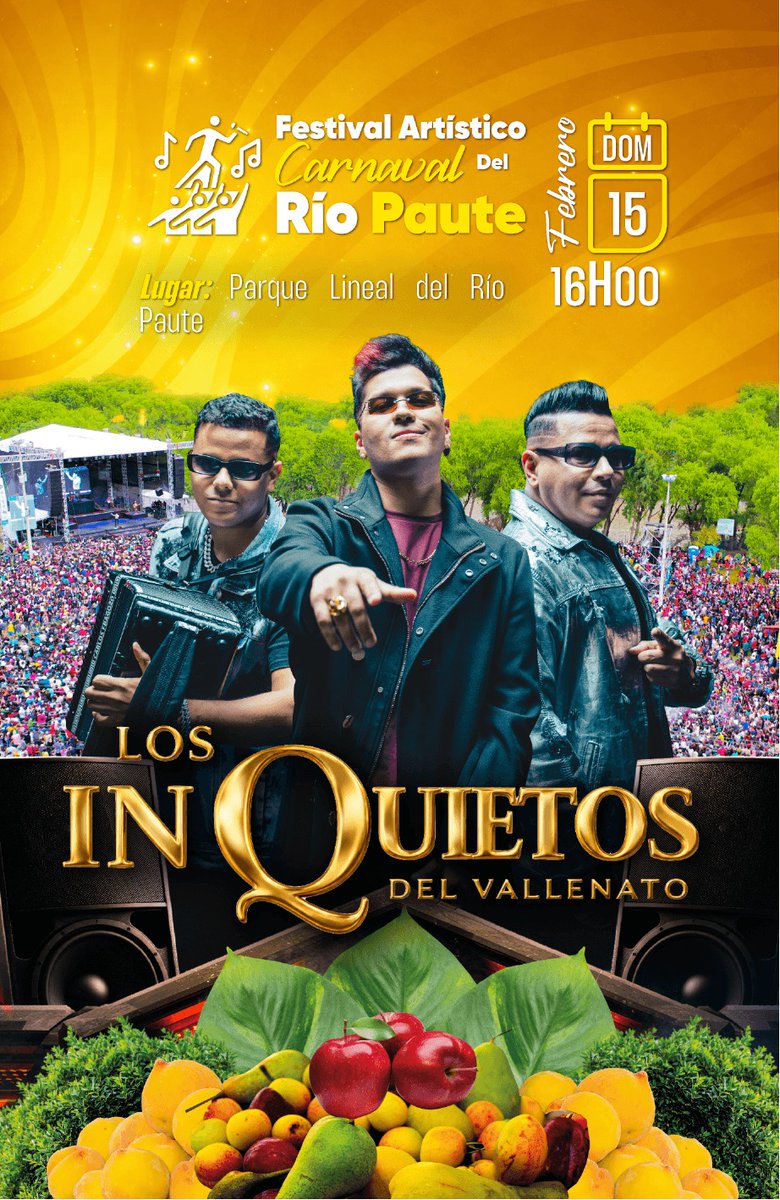🎭🎉 Paute vive el Carnaval más grande del Ecuador 🎉🎭
Tradición, música, color y alegría junto al río que nos une 💦✨
Desfiles, comparsas y grandes festivales artísticos en el Carnaval del Río Paute 2026.
#CarnavalDelRíoPaute #Paute166Años #PauteBonito #TradiciónYCultura