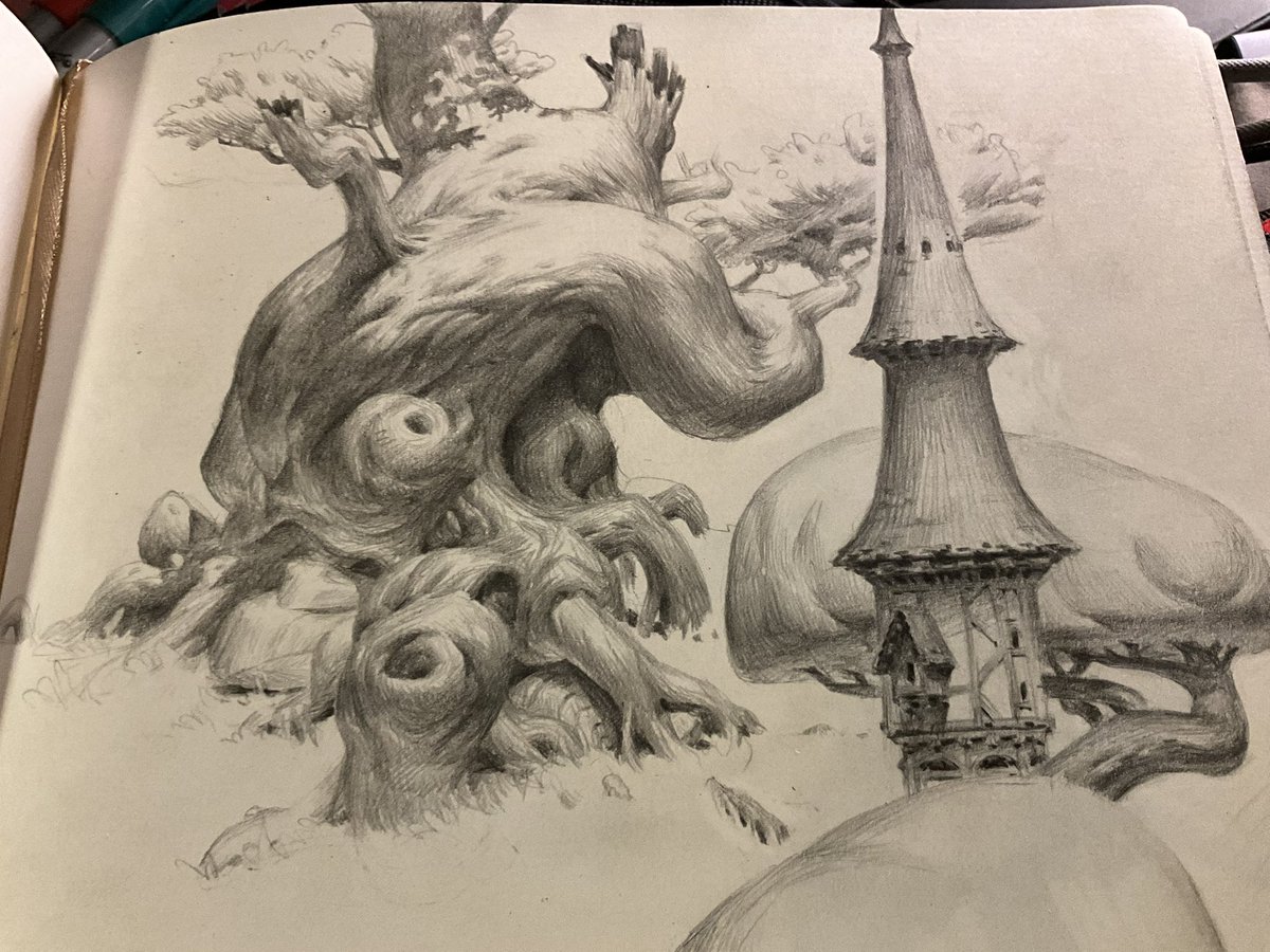 Tree details in sketchbook