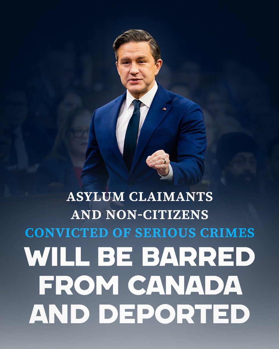 PierrePoilievre's tweet image. If non-citizens and asylum claimants choose to violate the trust of Canadians by committing extortion and other serious crimes, they must be forced to leave our country: conservative.ca/cpc/stop-extor…