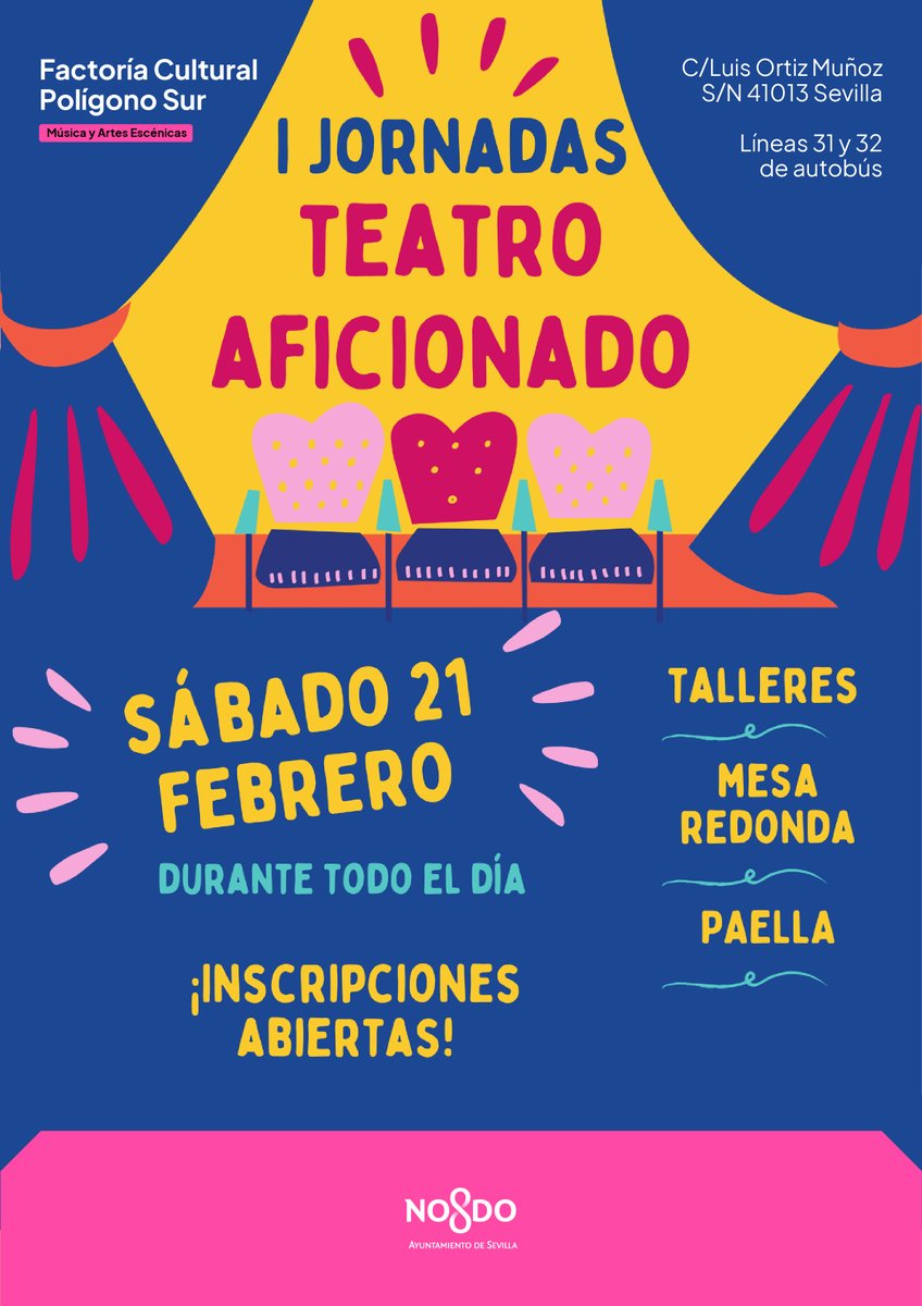Feseta2's tweet photo. I JORNADAS DE TEATRO AFICIONADO EN SEVILLA 2026:
https://t.co/BcsD0KWnXE https://t.co/4n7h0RwOPL
