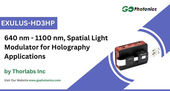 gophotonics's tweet photo. The EXULUS-HD3HP from Thorlabs Inc is a LCoS Spatial Light Modulator that operates at a wavelength of 640 - 1100 nm.

Click here to Download the Datasheet https://t.co/XylsrpXCcK

#Thorlabs #LCoS #spatial #light #modulator #Pixel #Featured #Products #photonics #INDUSTRY #Insights https://t.co/4EgEzIEw3U