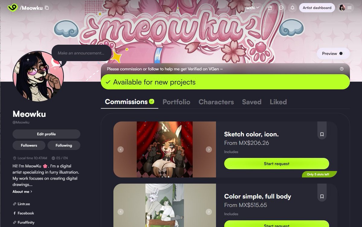 Meowku5's tweet photo. Hey everyone, I need at least 10 followers on Vgen! I'd really appreciate it if you followed me ❤ I also have commissions open there.

https://t.co/EM2U4Iiu0y
#VGenComm #VGenComms https://t.co/kkCxVVvKpE