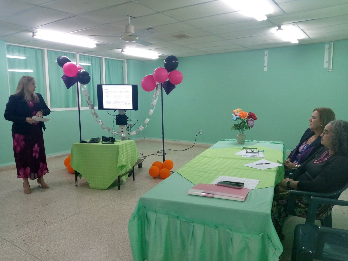 🔎La Dra. Erlinda Ricardo Mora desarrolla una exposición con el título: dermatoscopia y cáncer. Aplicación de la dermatoscopia en el diagnóstico precoz del cáncer de piel en el marco de la Jornada de Dermatología #CubaVencerá <a href="/MINSAPCuba/">Ministerio de Salud Pública de Cuba</a> <a href="/DtorDgsTunas/">Director General de Salud Las Tunas</a> <a href="/LuisNoelPerezR2/">Luis Noel Pérez Rivero</a> <a href="/ORSerranoB/">Orlando Rafael Serrano-Barrera</a>