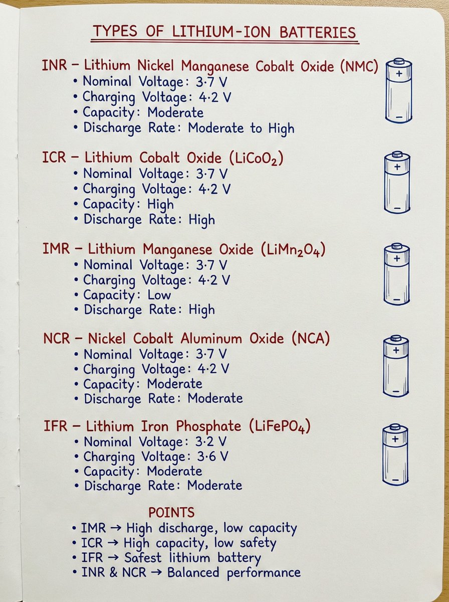 Lithium-Ion battery types