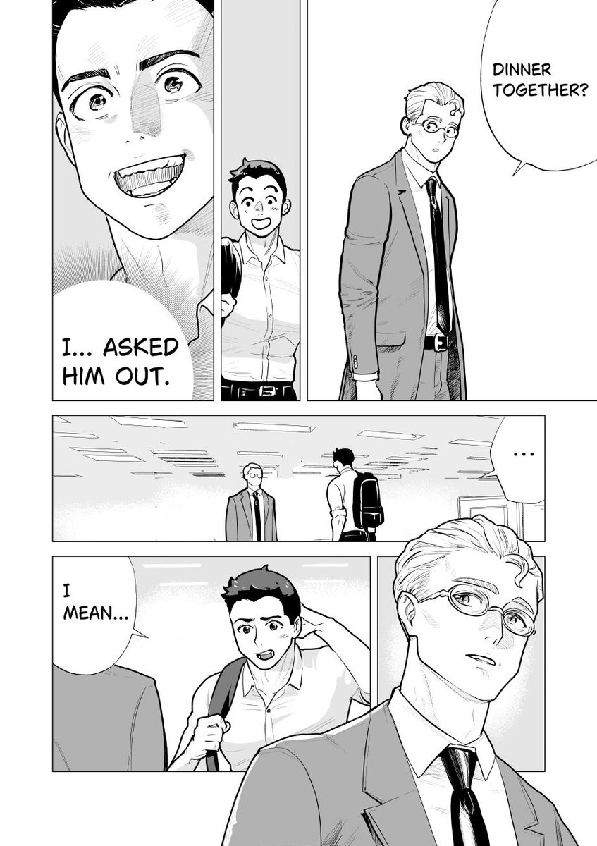He finally asked him out. He said yes. 1/2

Nakamura-san The Incubus Episode 4 
#BL #manga #webcomic 