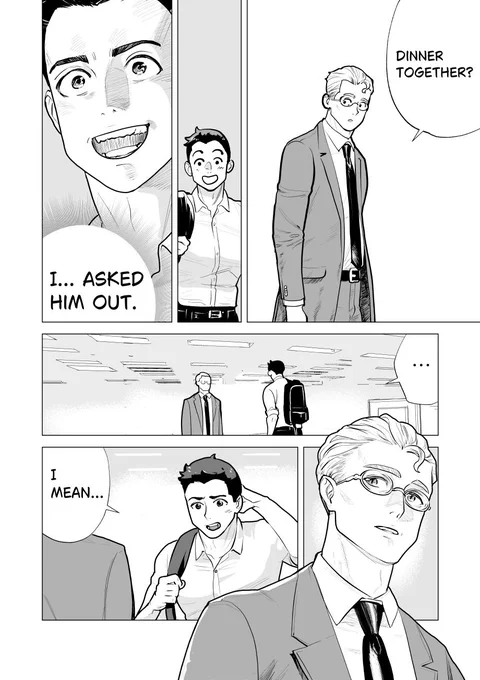 He finally asked him out. He said yes. 1/2

Nakamura-san The Incubus Episode 4 
#BL #manga #webcomic 