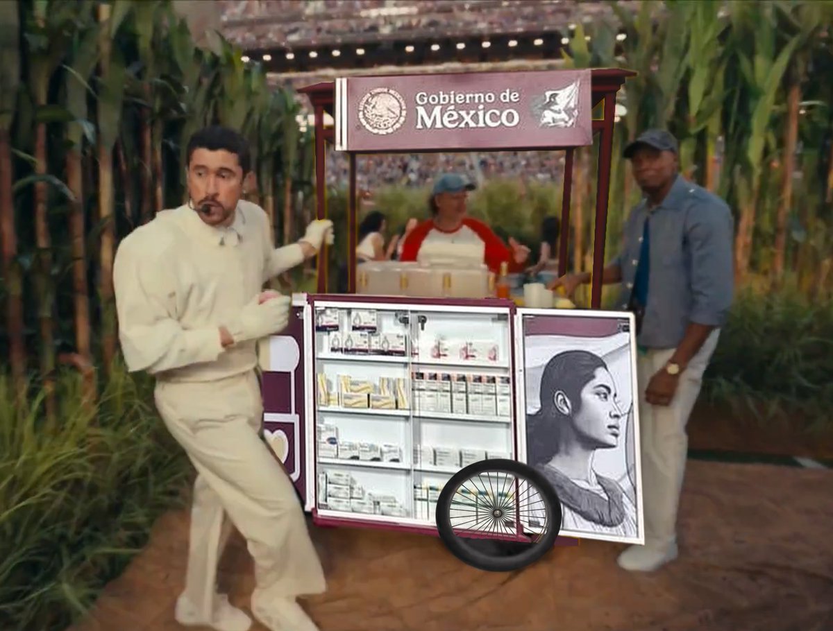 Lo que más me gustó del medio tiempo fue cuando Bad Bunny se detuvo por medicinas en una Farmacia del Bienestar 🥹