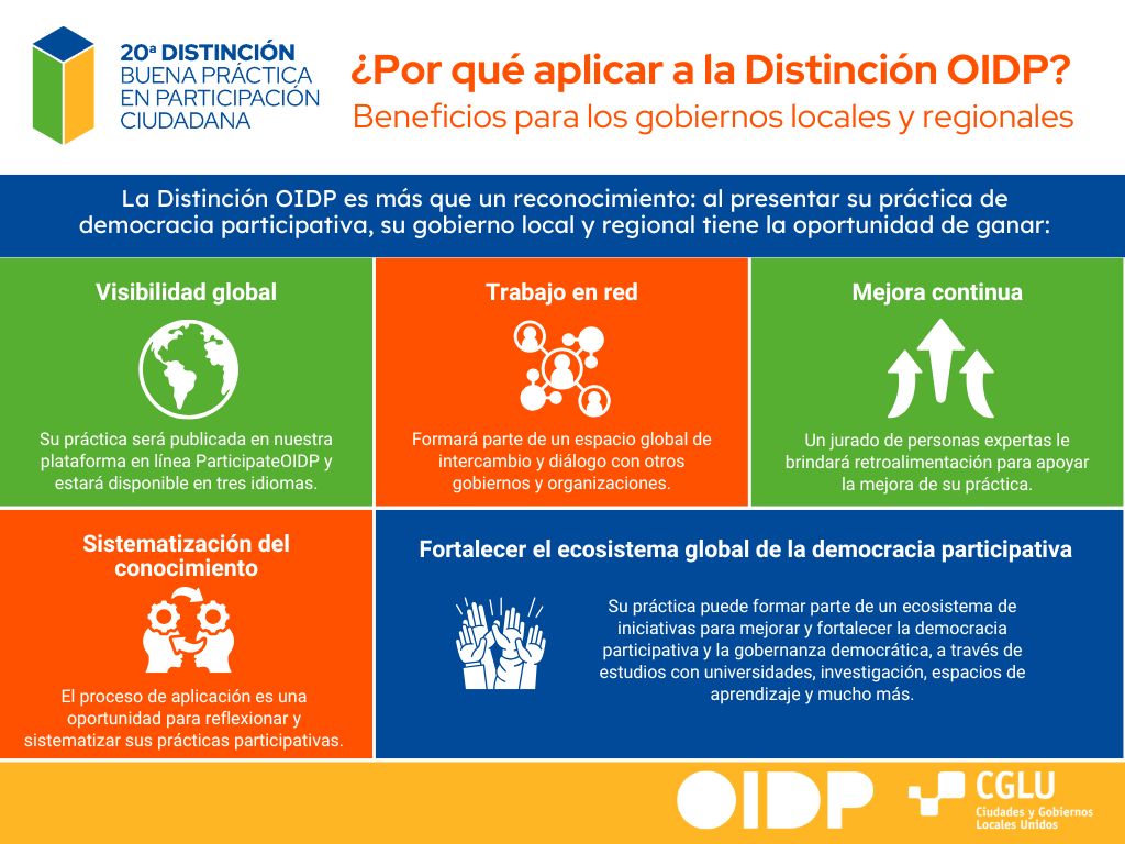 mercociudades's tweet photo. 📣 Se lanzó la 20ª Distinción #OIDP para buenas prácticas en democracia participativa de gobiernos locales y regionales, asi como de personas u organizaciones sin fines de lucro en colaboración
¡Postulá tu iniciativa hasta el 15 de marzo inclusive!
🔗https://t.co/Od7XmkxlRh https://t.co/cILfTitZqZ