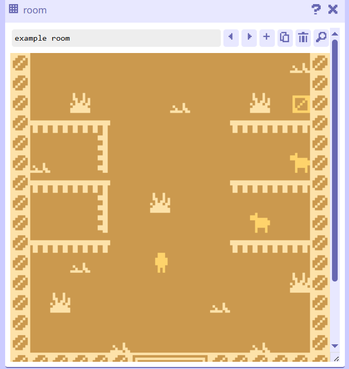 Pons_Brooks's tweet photo. Trabajando en un juego de bitsy, apenas estoy viendo como usarlo . . . https://t.co/HLlMs3askY