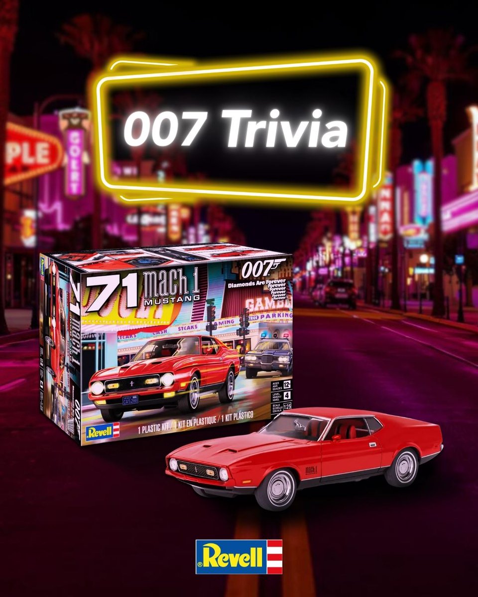 RevellUSA's tweet photo. Step into 007’s wheelhouse! 🚗✨
Relive the iconic Las Vegas chase from Diamonds Are Forever with the 1971 Ford Mustang Mach 1 1:25 scale model. 🔧
🚗💨 Grab it now: https://t.co/GGkda4f0iS
#RevellModels #RevellUSA #ModelKit #ScaleModel #ModelBuilding #ClassicCars https://t.co/FdhFL5rFg9