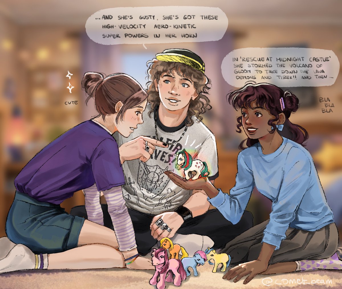 comet_beam's tweet image. Something about El being a horse girl and Dustin and Erica being mlp nerds #thinking

#strangerthings #fanart