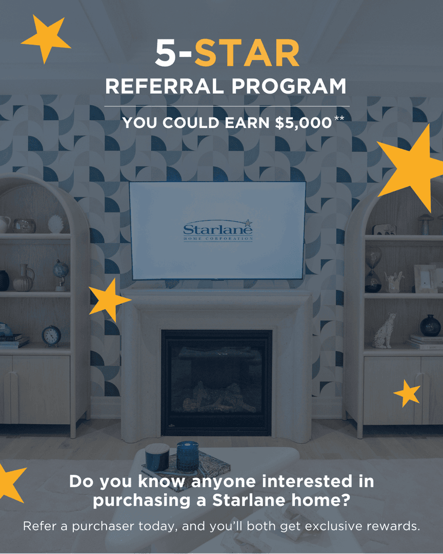 StarlaneHomes's tweet photo. Know someone interested in moving into a Starlane Home? Refer them and earn $5,000, while they receive a special incentive. 

Now selling Ivy Rouge in Oakville, Bayview Trail in Aurora, and Camden Crossing in Richmond Hill.

Visit https://t.co/3QB7Li2lsf to learn more. https://t.co/15aT5QNzWs