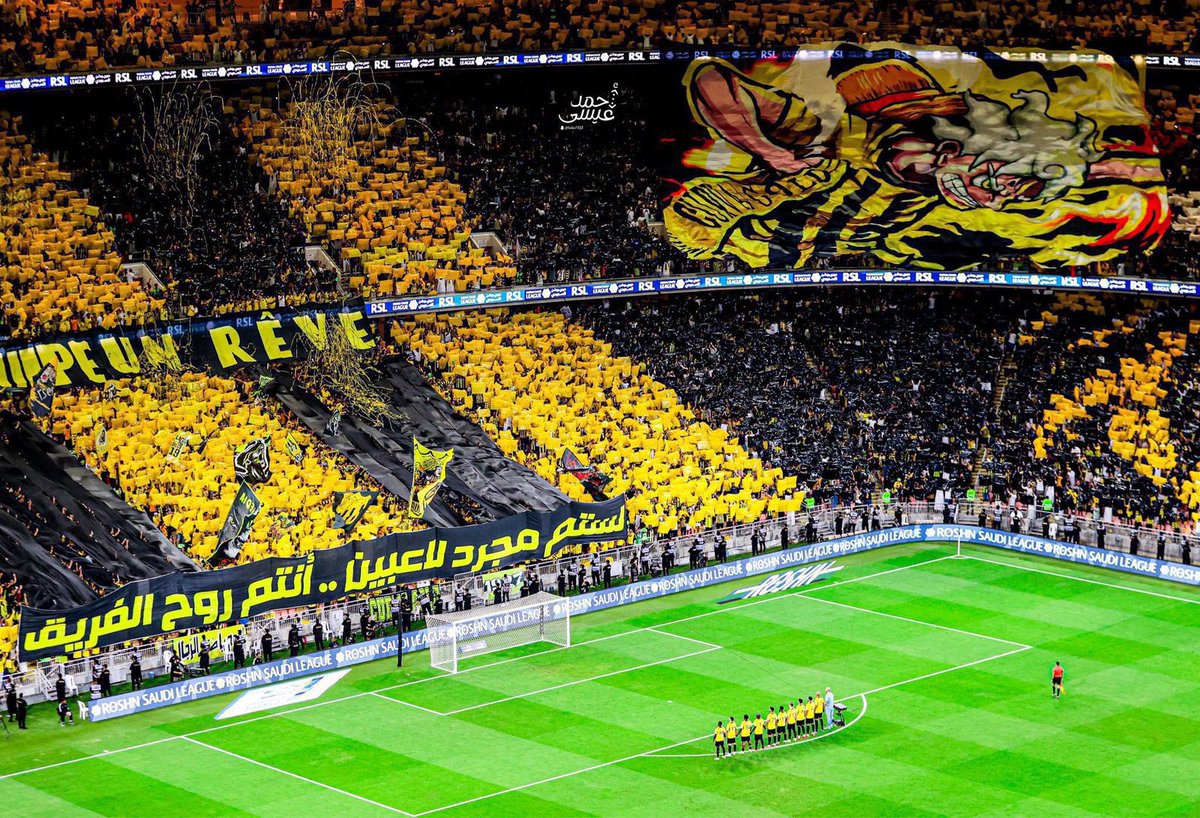 في كل مرة يحتاج فيها الاتحاد لجمهوره يلبون له النداء، جمهور عاشق مهما كانت الظروف ومباراة الغرافة مهمة وتحتاج وقفة الجميع في بطولة آسيا هدفنا المنشود 🏆

تواصلت مع الأخوان في الكورفا ومستعد لإكمال أي إحتياج لمدرجنا وأنا بخدمتهم وبخدمة المدرج الاتحادي 💛🖤

حضوركم بعد توفيق الله