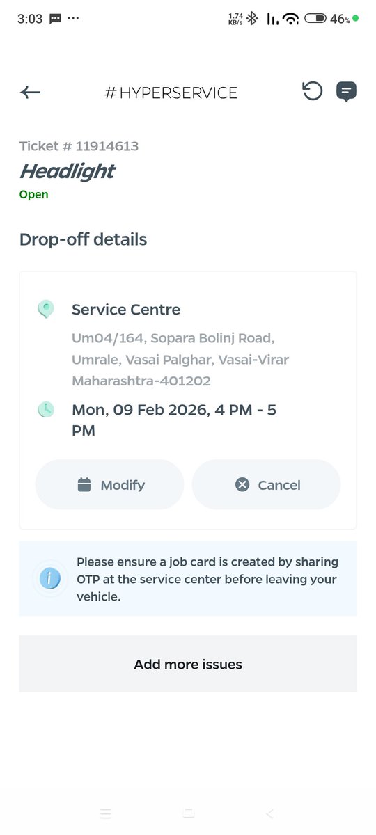 rnareshsharma's tweet photo. @OlaElectric Sent to service centre but not entertained by technician, not created Job sheet, they asked me we don't have spare parts, come later. https://t.co/LCZtiYfQ0A