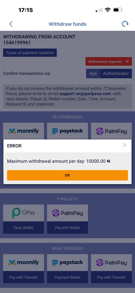 Olabash2's tweet photo. @ultimate_kombo Tell your Paripesa that I can’t withdraw my money. Don’t make me regret betting on Paripesa 
I won 300k and they’re telling me that the maximum amount I can withdraw is 10k
I’ve funded over 200k now to withdraw is a problem 
@paripesa https://t.co/fGfrAqrcCh