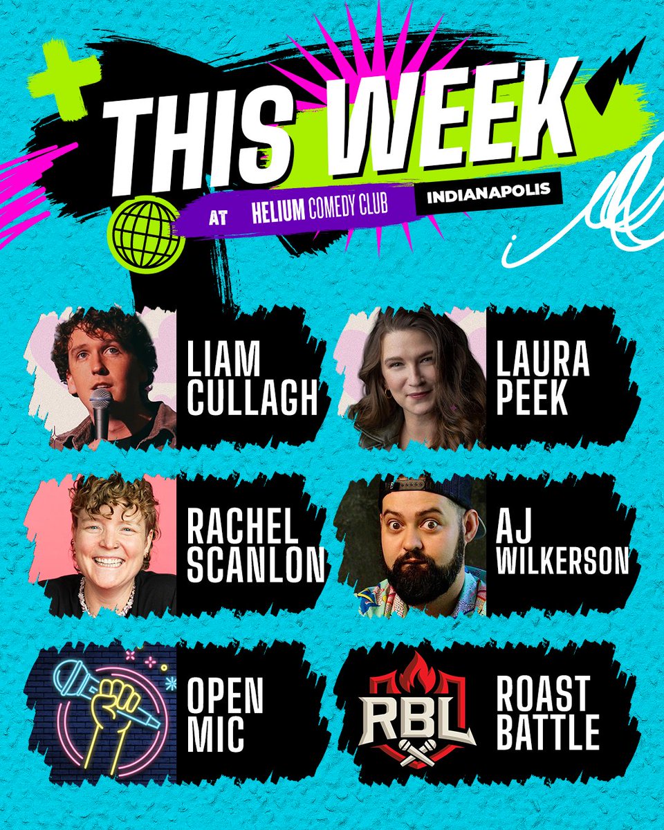 This Week at Helium | Open Mic, <a href="/CaptainAutism_/">AJ Wilkerson</a> , Rachel Scanlon, Roast Battle, <a href="/laurapeek_/">Laura Peek</a>, + <a href="/LiamCullagh/">Liam Cullagh</a>! 
Grab tickets now: bit.ly/4h0DIJo