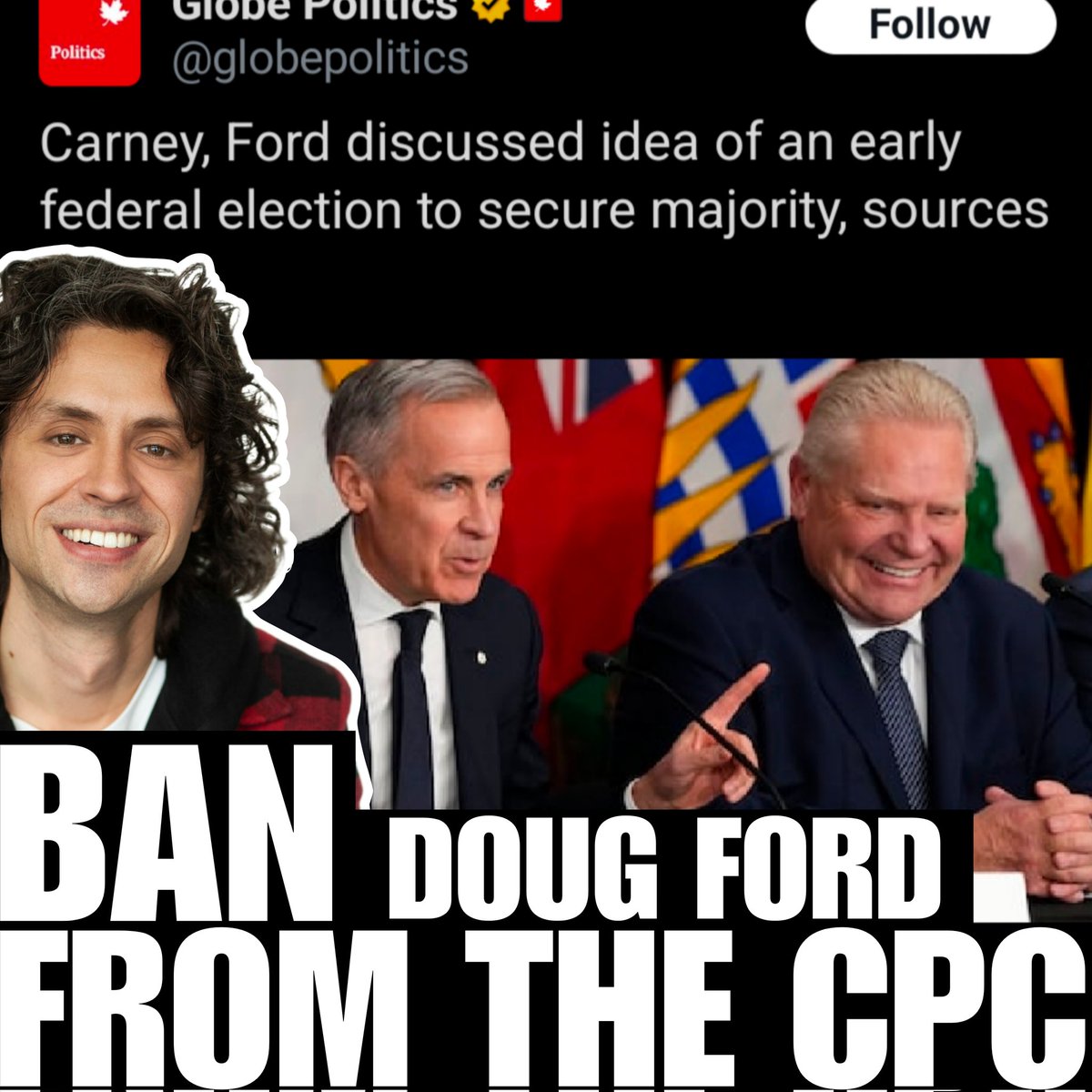J. J. McCullough a Canadian YouTuber with 1 million subscribers says the Conservatives should BAN Doug Ford from the party and take his membership away if he has one

He's also calling on all Conservative MP's to publicly denounce Doug Ford

Do you support this?