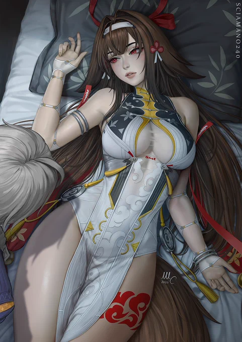 Ye Shunguang from Zenless Zone Zero, one of my next pack artworks. I've heard she's many players' favorite!