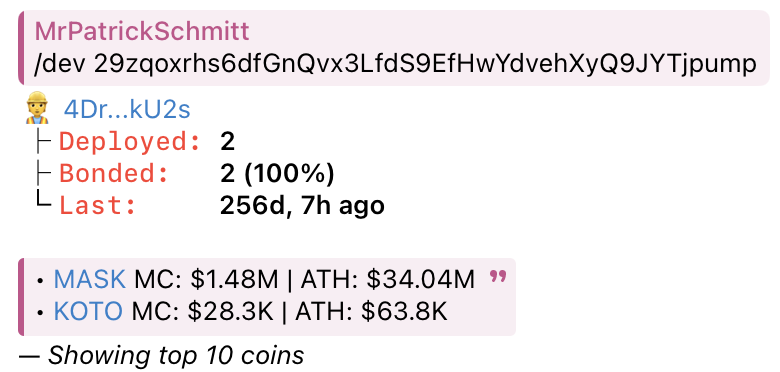 Can history repeat? $Koko launched by the OG $MASK Dev.

Mask hit 34M. Let`s see if Dogwifscarf can repeat the story.

29zqoxrhs6dfGnQvx3LfdS9EfHwYdvehXyQ9JYTjpump