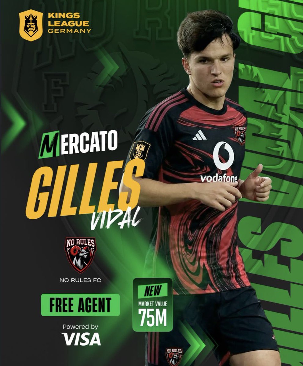 🚨🚨🚨🚨🚨🚨🚨🚨🚨🚨🚨🚨🚨🚨 

عااااااااااجل - رسمياً : 

نادي NO RULES FC الألماني يعلن تعاقده مع اللاعب غيلس فيدال قادماً من نادينا SXB FC بشكل مجاني ❌ .