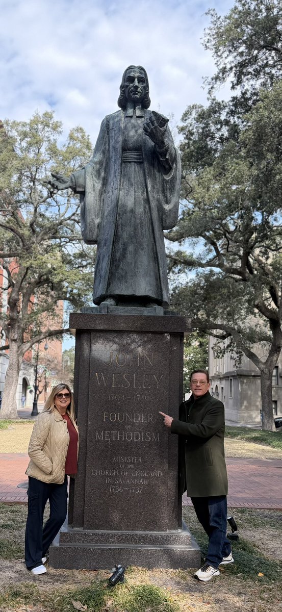 Spent part of my day touring beautiful Savannah,Georgia! John Wesley and George Whitefield both lived and preached here. GOOD TIMES!